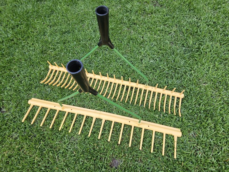 2er-Rasenrechen-Set, ohne Stiel – Bild 2
